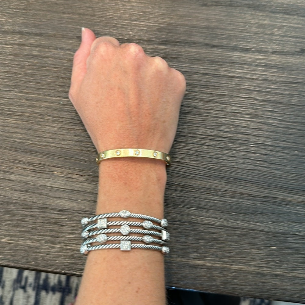 David Yurman Confetti Cuff Bracelet In Sterling Silver With Diamonds
