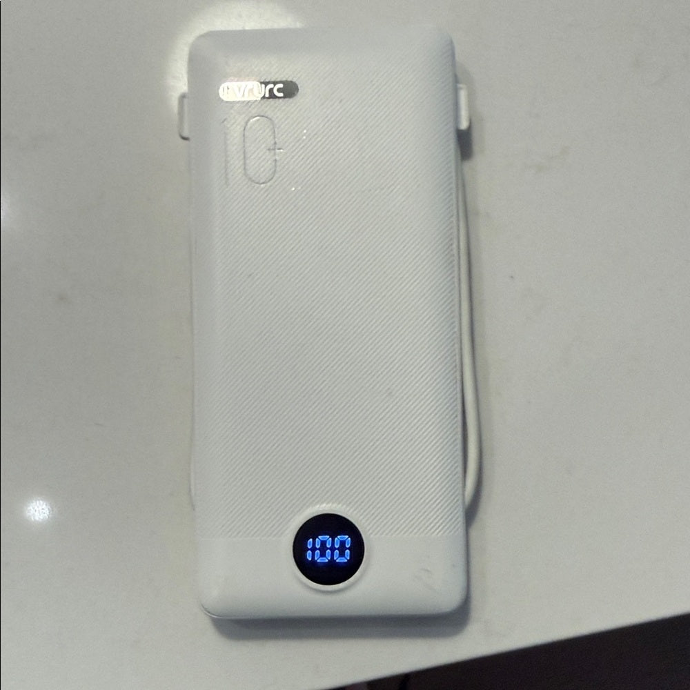 White Portable Charger