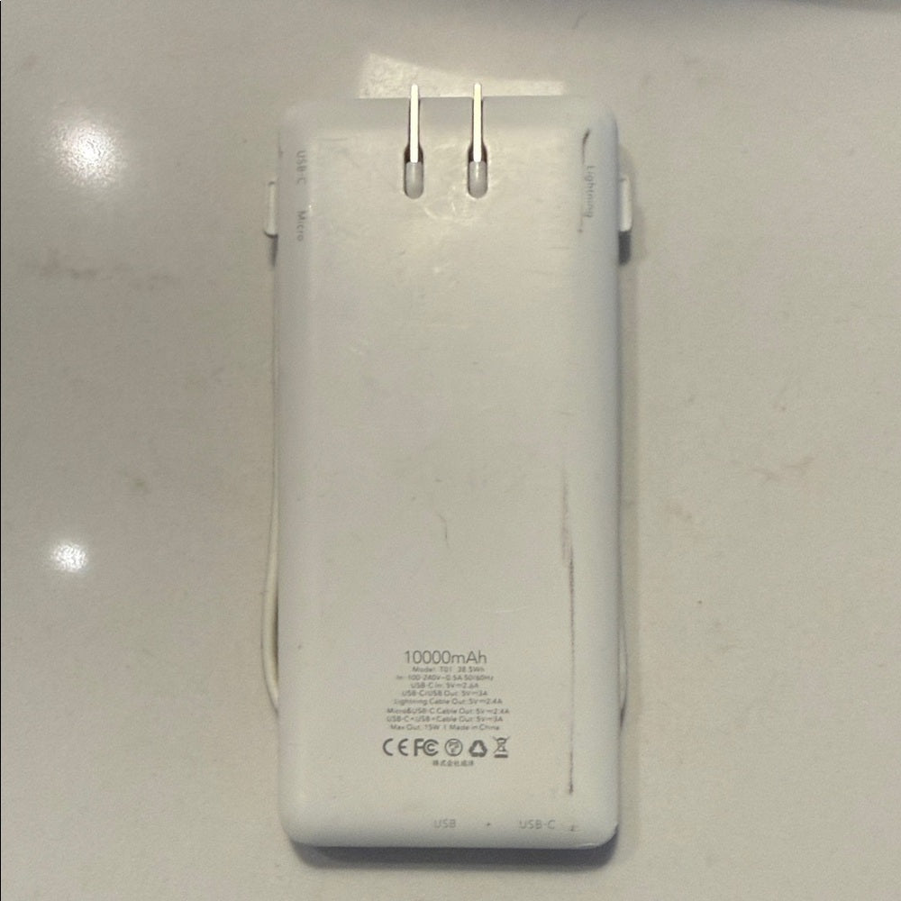 White Portable Charger