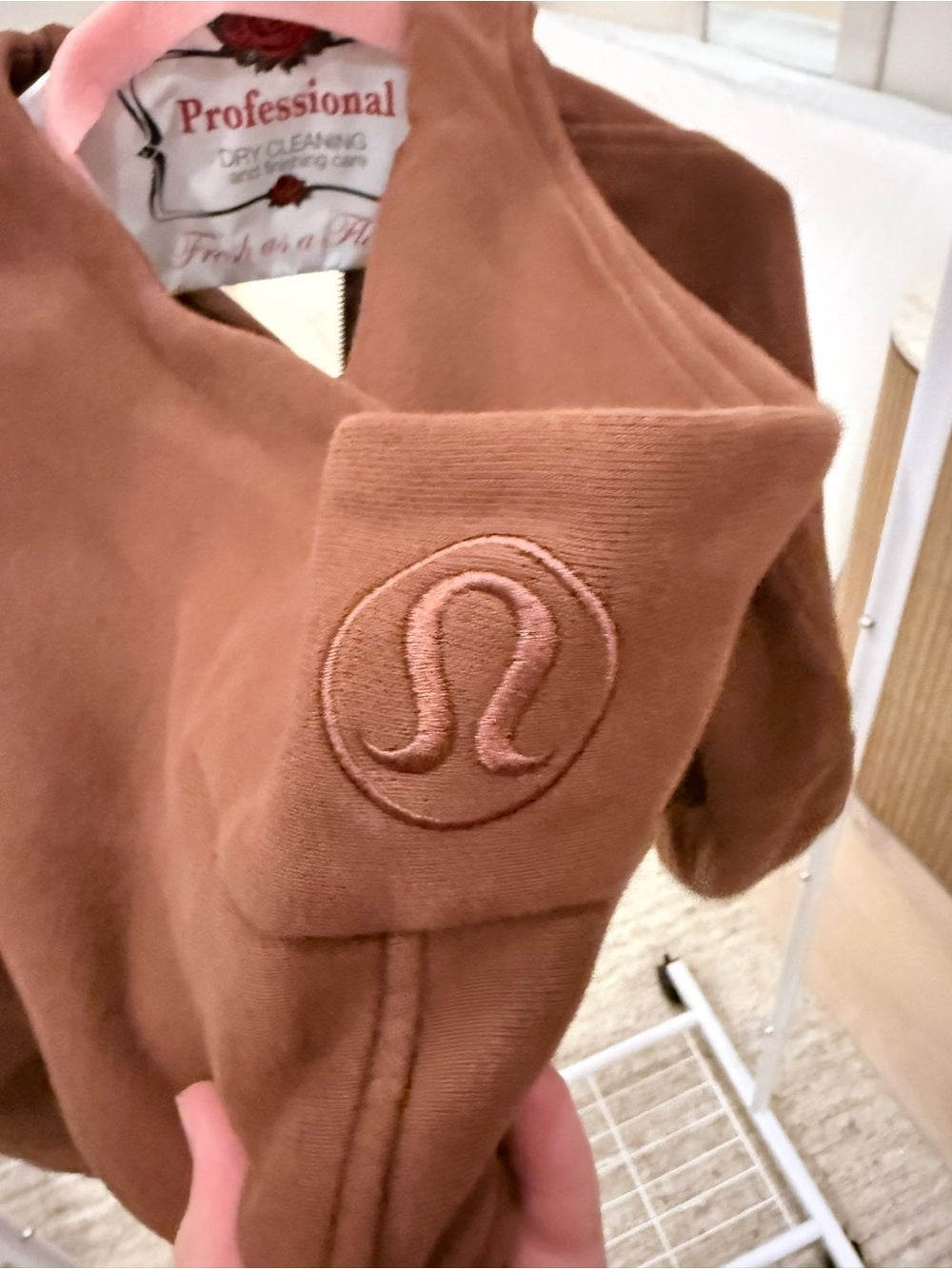 lululemon athletica Brown Half-Zip Hooded Sweater