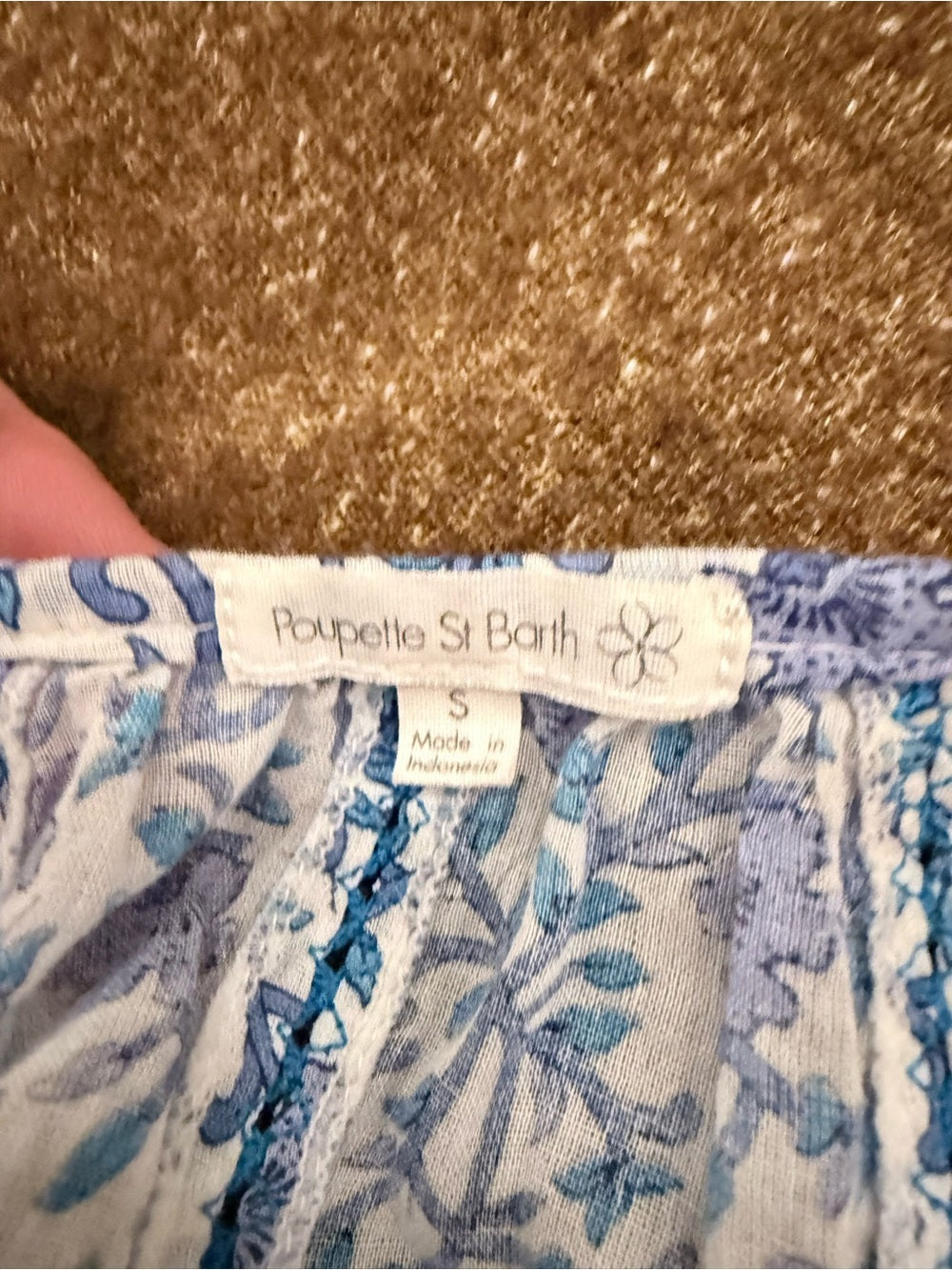 Poupette St. Barth Blue and White Floral Sundress