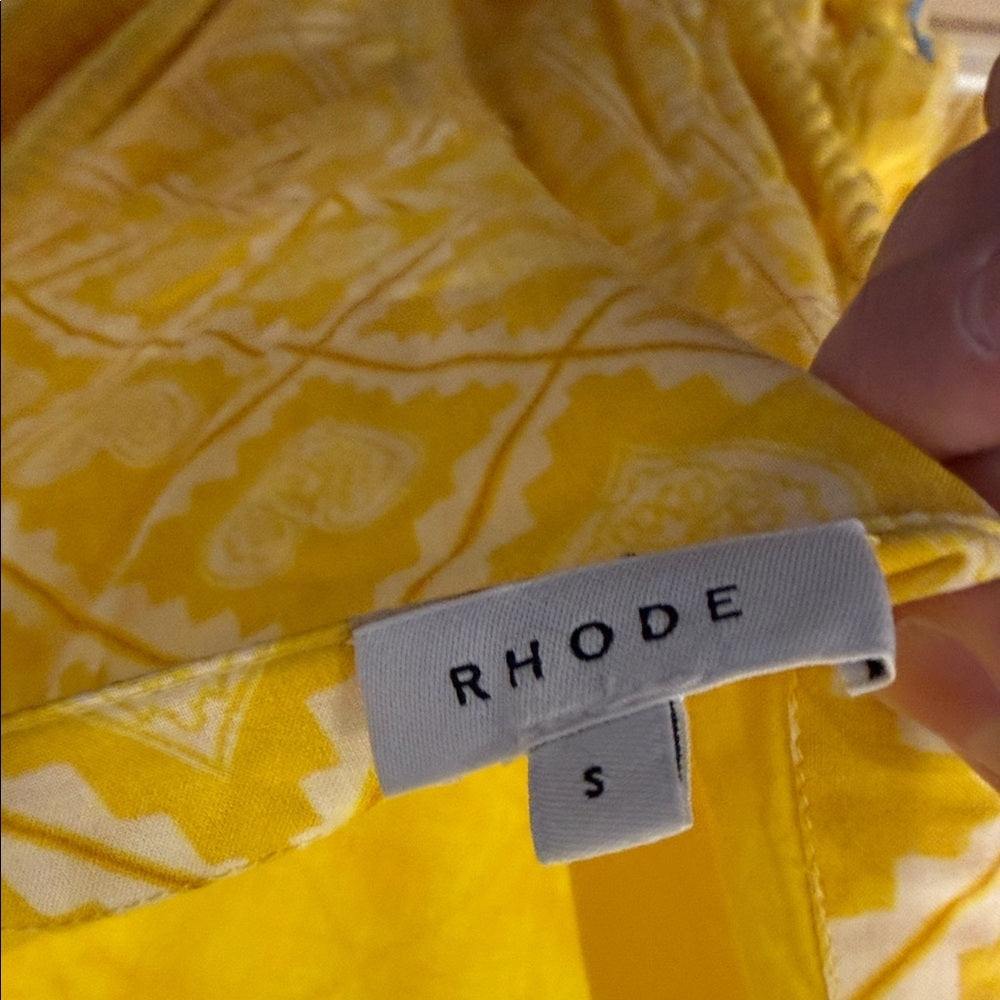 RHODE Yellow Dress with Geometric Design (includes belt)