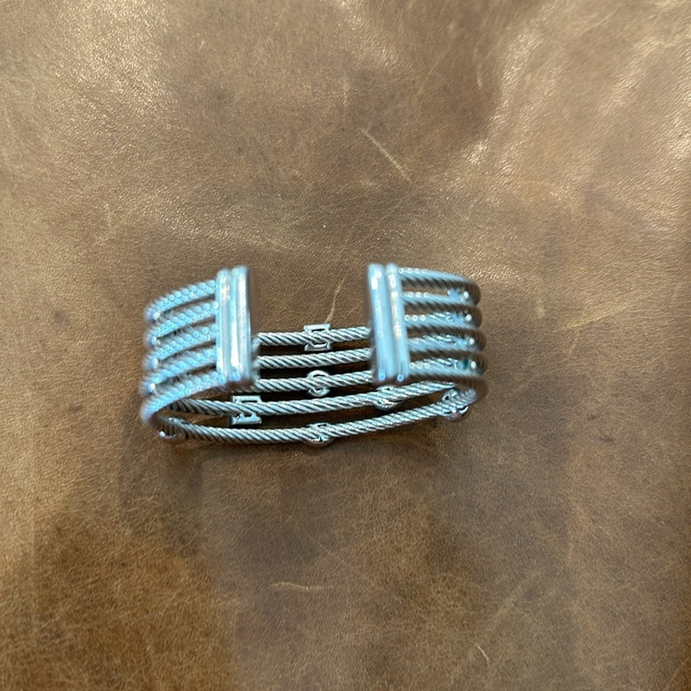 David Yurman Confetti Cuff Bracelet In Sterling Silver With Diamonds