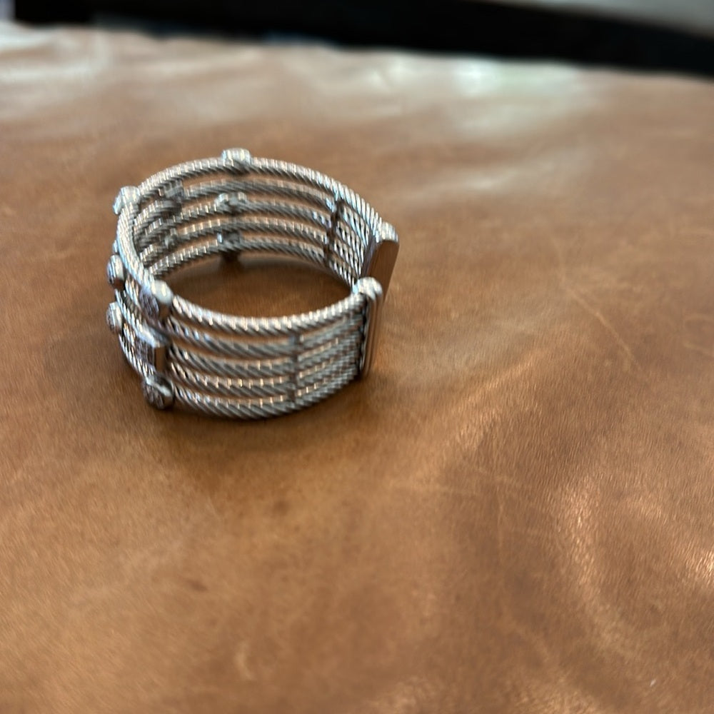 David Yurman Confetti Cuff Bracelet In Sterling Silver With Diamonds