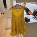 RHODE Yellow Dress with Geometric Design (includes belt)