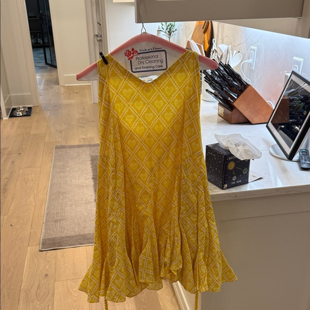 RHODE Yellow Dress with Geometric Design (includes belt)