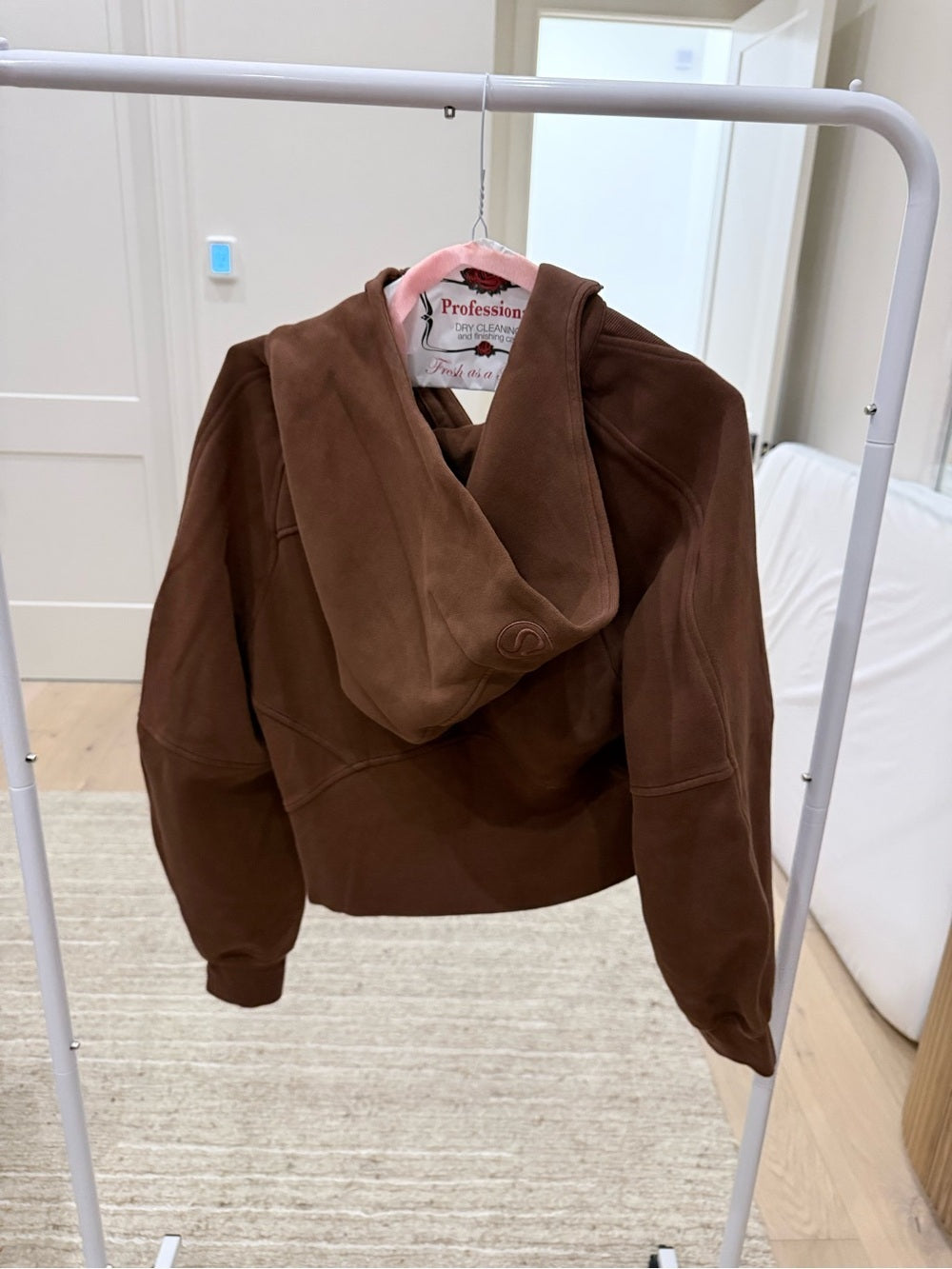 lululemon athletica Brown Half-Zip Hooded Sweater