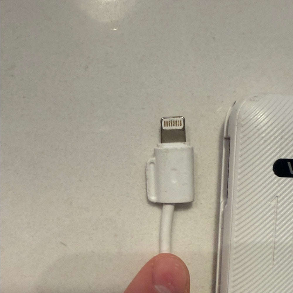 White Portable Charger