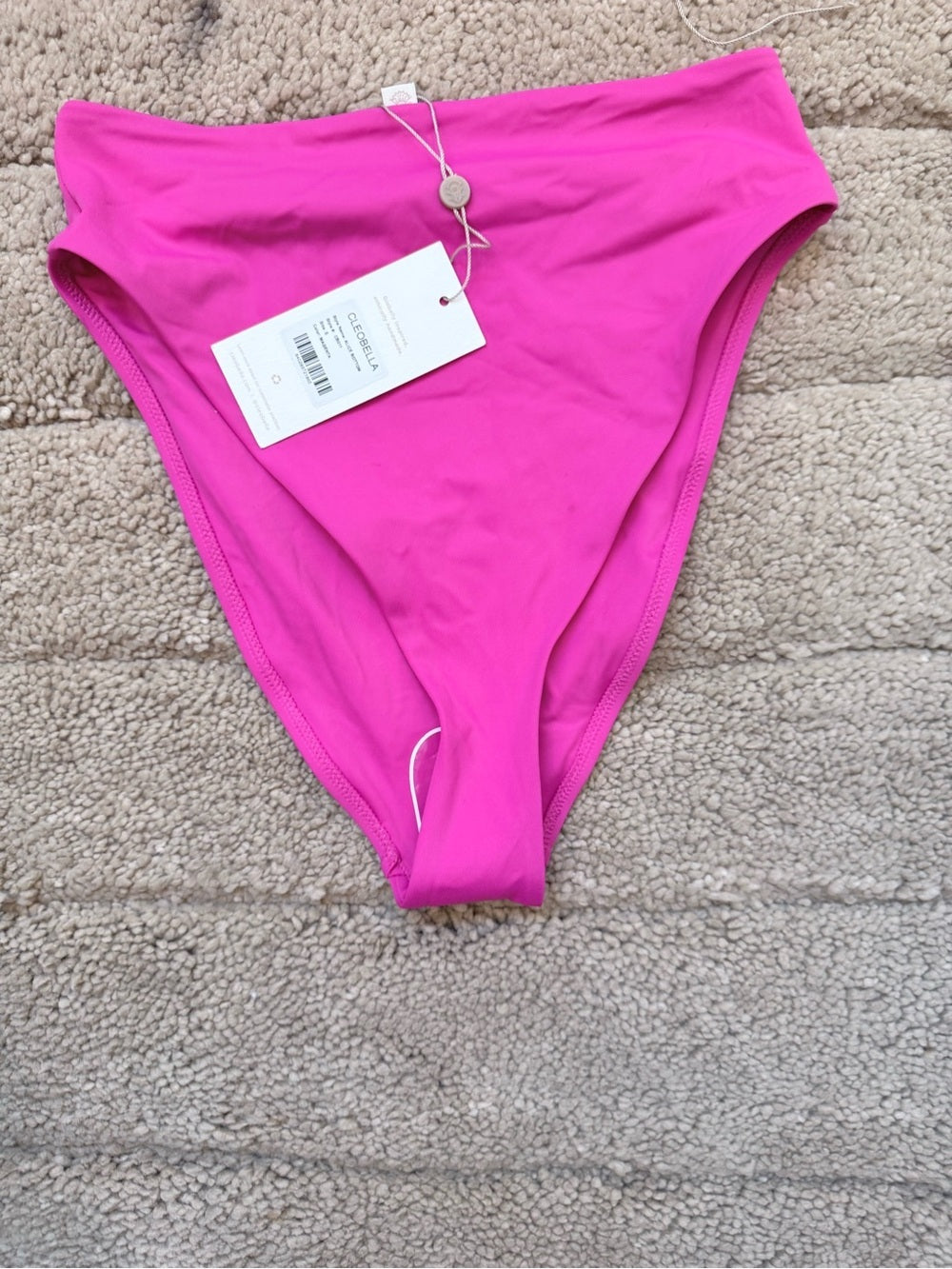 Brand New Cleobella One-Shoulder Bikini Set in Hot Pink
